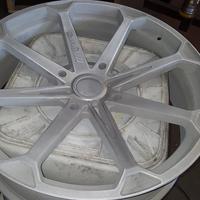 Powder coated wheel rim