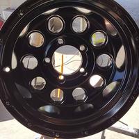 Powder coated wheel rim