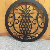 Powder coated decorative pineapple