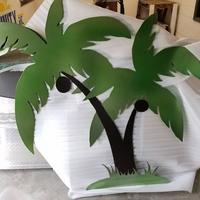 Powder coated decorative palm tree