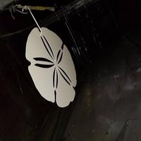 Powder coated decorative sand dollar