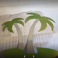 Powder coated decorative palm trees