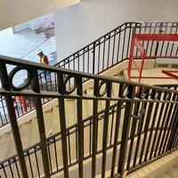 Industrial powder coating interior railing