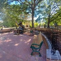 Industrial powder coating exterior park bench