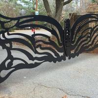 Industrial powder coating artisan gate