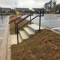 Industrial powder coating exterior railing