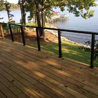 Industrial powder coating exterior railing