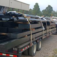 Over 32,000 pounds of steel blasted and powder coated satin black