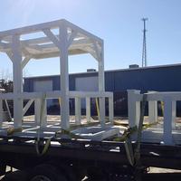 Industrial powder coating structure exterior on truck