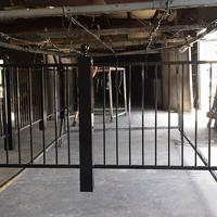 Industrial powder coating fence