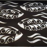Industrial powder coated decorative fish panel