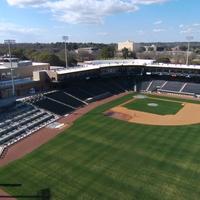 Industrial powder coating exterior baseball field