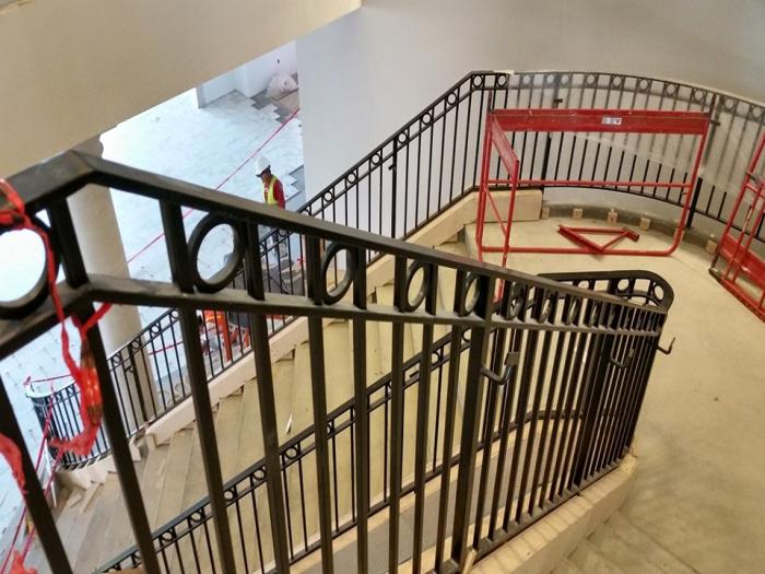 industrial powder coating interior railing