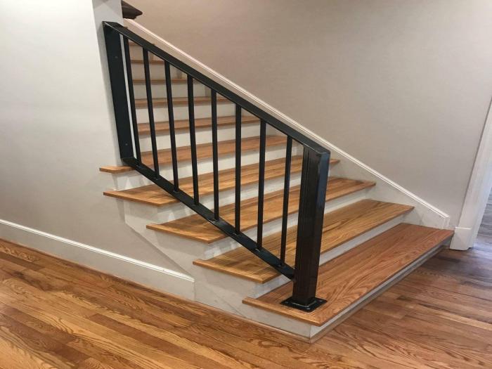 industrial powder coating interior staircase railing